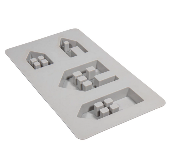 Gießform "Lichthäuser" von der Firma Rayher aus Silikon, 4 verschiedene Einzemotive, für Gießbeton, Keraflott oder ähnliches, Abmessung der Gießform: 14,5 x 26 x 1,7 cm