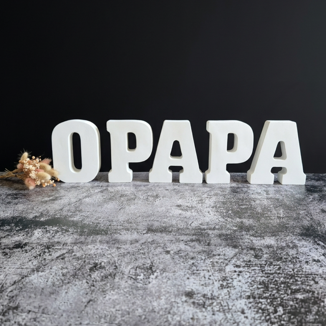 Buchstaben XXL - PAPA - 4 Buchstaben zum Anmalen und kreativ dekorieren - ca 17x18 x 4,5 cm (Kopie)