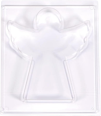 Gießform für einen stehenden Schutzengel aus Kunststoff. für Gießbeton oder ähnliches //  Abmessung: 19 x 17 x 3cm