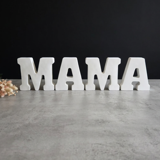 Buchstaben XXL - MAMA - 4 Buchstaben zum Anmalen und kreativ dekorieren - ca 17x18 x 4,5 cm