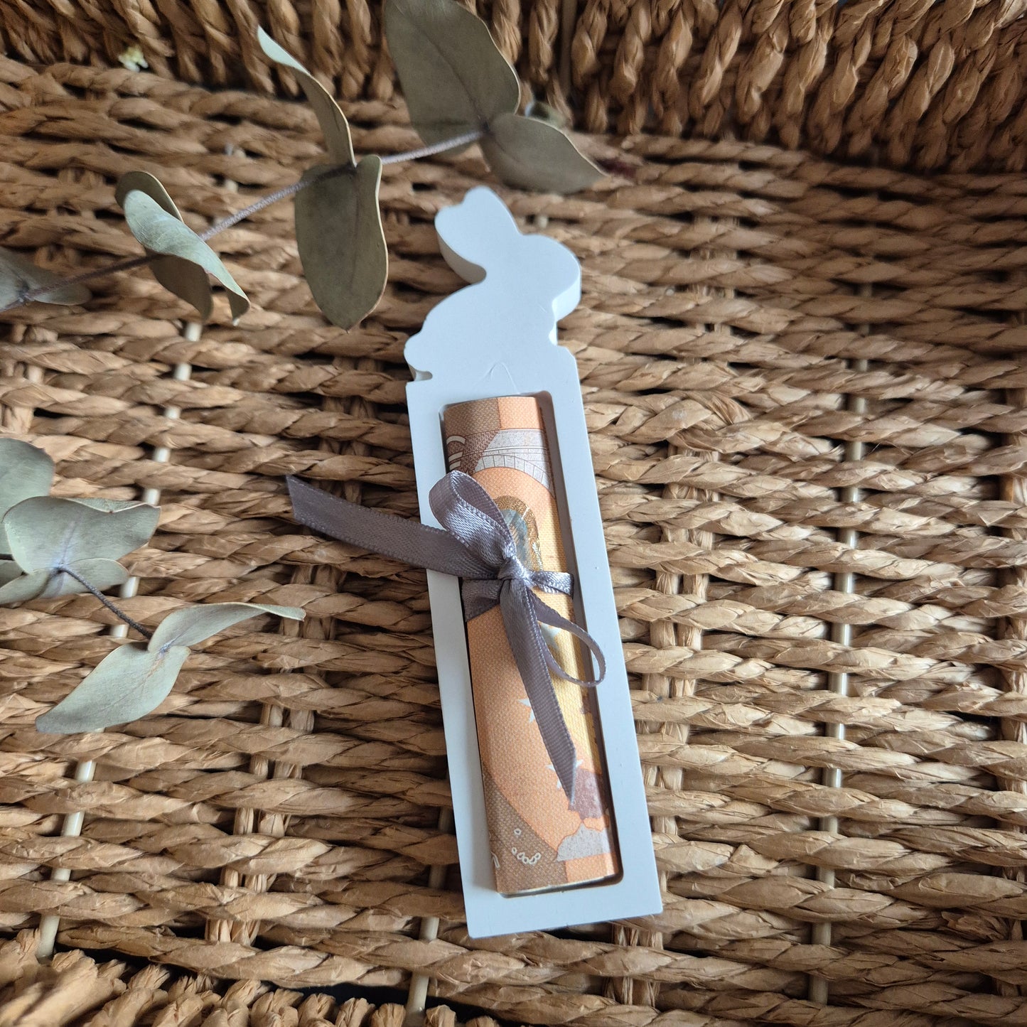 Geschenkverpackung für Schokoriegel, Geldscheine oder Gutscheine  - 12,0 x 3,0 cm